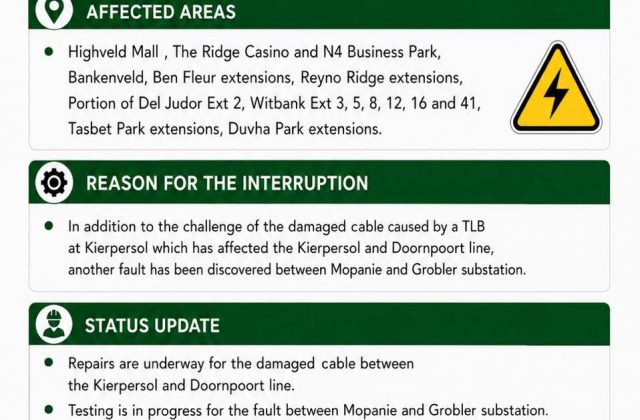 Power supply update poster for 31 July 2026 at 20:18. Full text appears below.